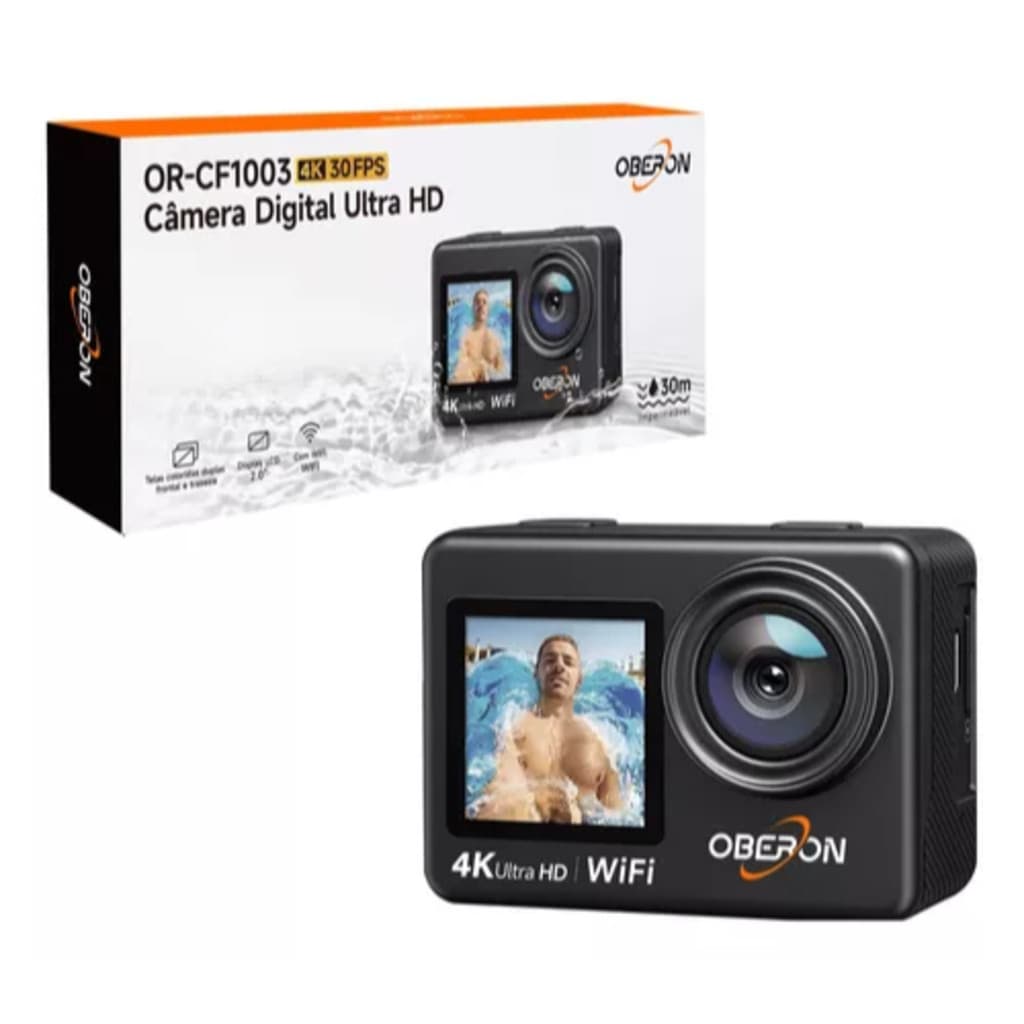 Camera Filmadora Digital Sports Ultra-hd Wi-fi OR-CF1003
