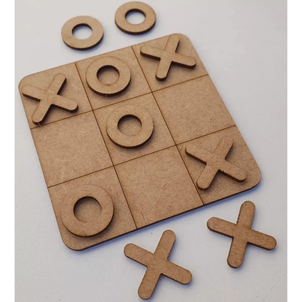 30 Jogo Da Velha Com Tabuleiro (Brinquedo/Presente/Lembrancinha) Em MDF 3mm Jogos Tabuleiro