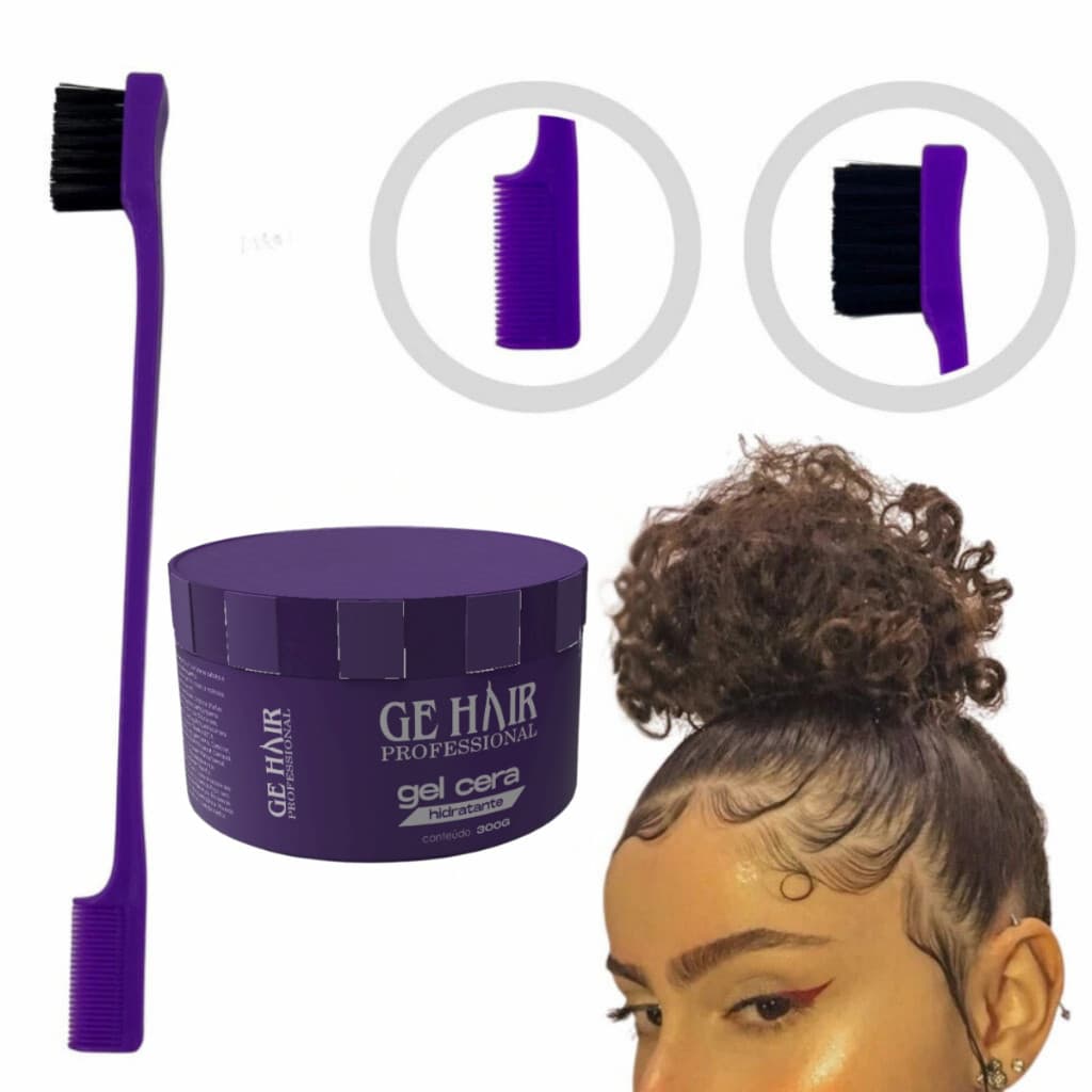 Kit Baby Hair Gel Premium G10 + Escovinha Baby Hair