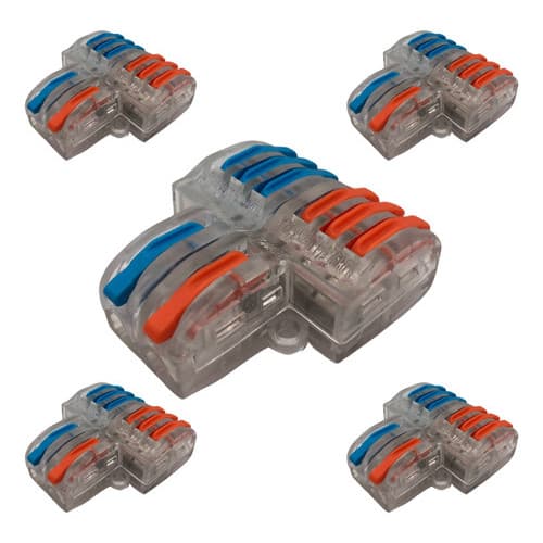 5 Conector Emenda Isolante Derivação S/ Solda 2x6 Vias