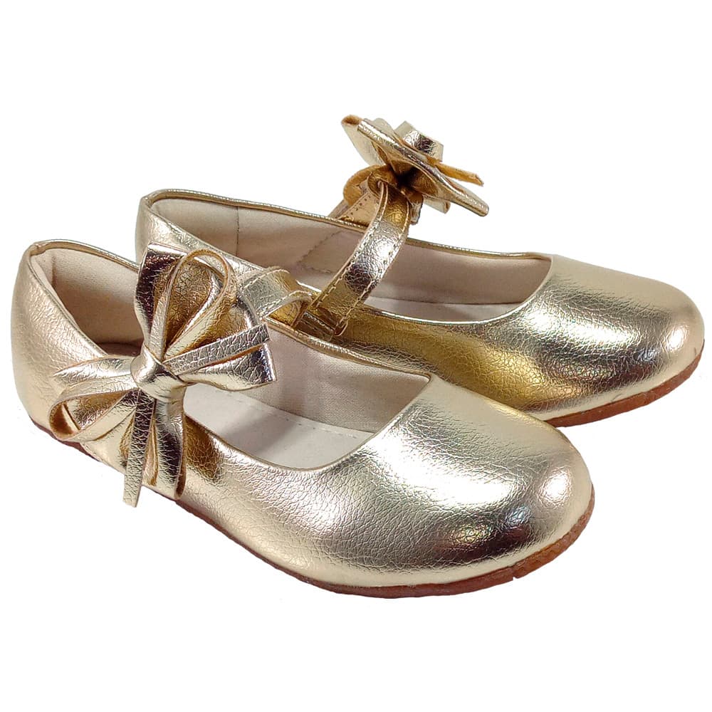 Sapatilha Infantil Menina Bailarina Kimey Sapato Boneca Enfeite Laço Removível Macia Confortável