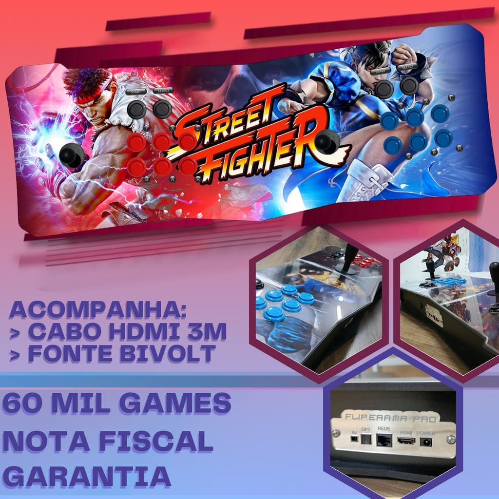 Fliperama Portátil 60 mil jogos - Entrega Rápida