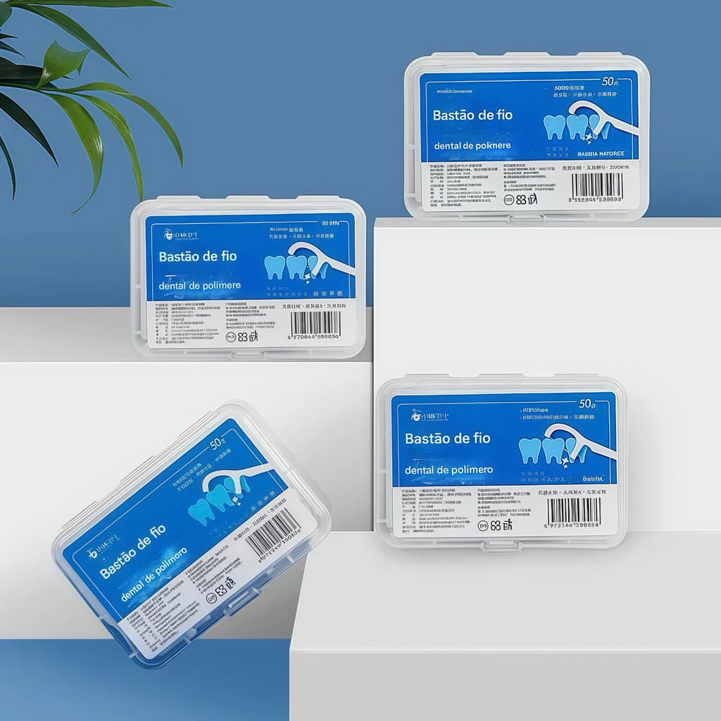 1500 Palitos de Fio Dental Descartável Higiênico Interdental com Estojo Limpeza Bucal Prática