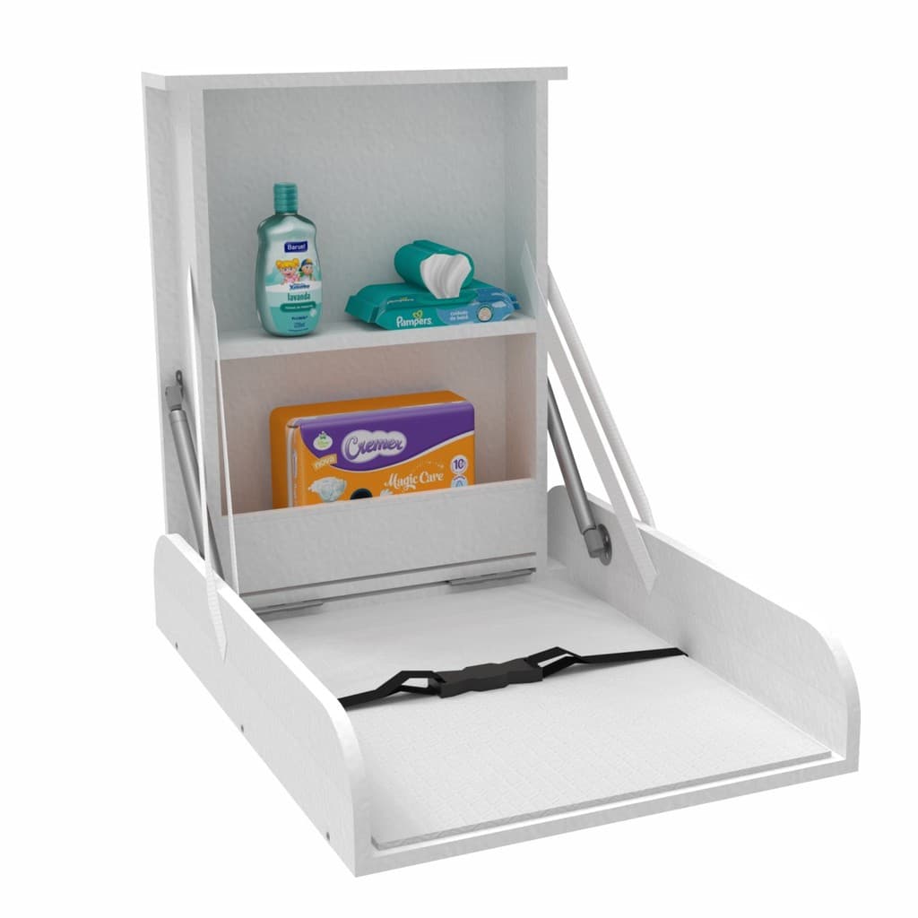 Trocador Fraldario Suspenso Retratil FixoCom Aparador Vertical