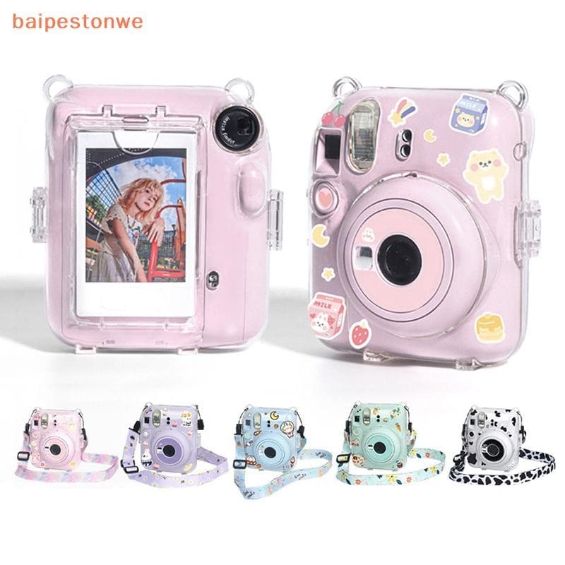 [baipestonwe] 1 Conjunto Para Câmera Transparente Instax Mini 12 Bolsa De Ombro De Viagem Com Adesivo