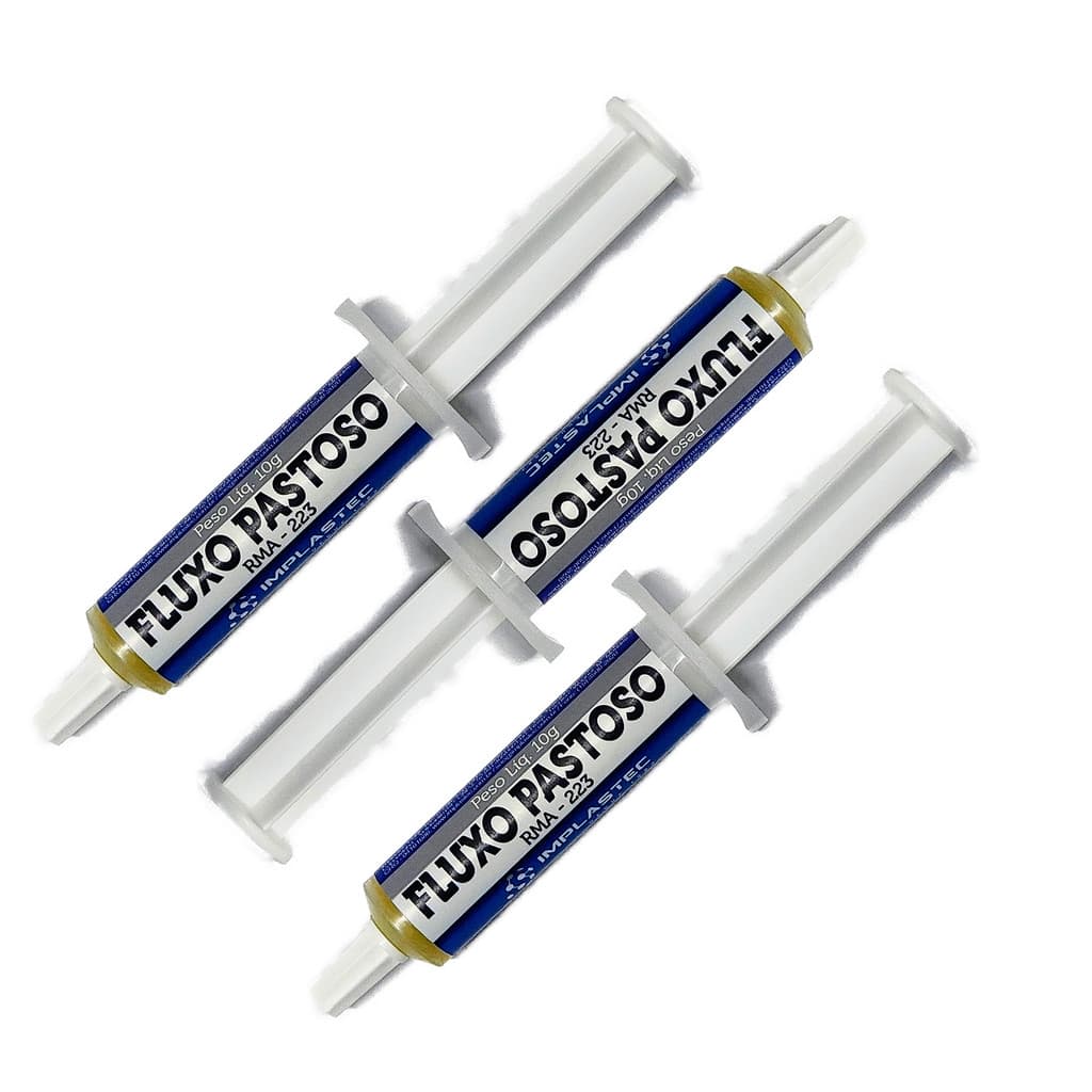 3 x Seringa de 10G de  Fluxo Pastoso   Implastec Rm-223