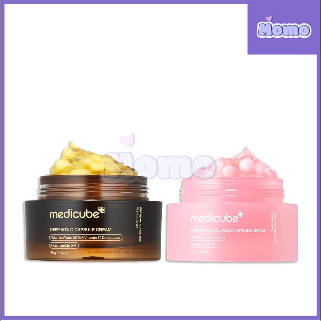 Medicube Deep VITA Cápsula Creme e Vitamina C 55ml PDRN De Colágeno Rosa 55g
