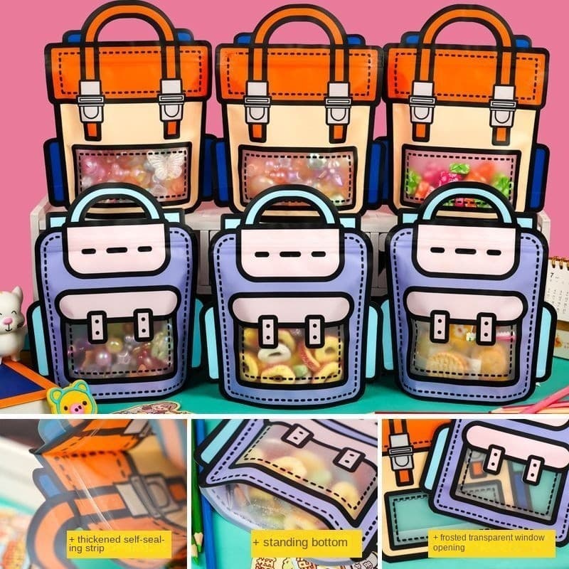 Kit 1/5/10 Saco de Presente Bonito e Portátil para Graduação, Escola e Aniversário Lembrancinha dia das crianças