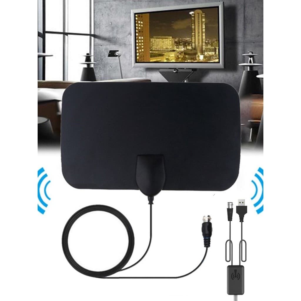 Antena De Tv Digital 30 DBI Com Amplificador Sinal Tv Digital 4k Booster Sinal 10xmais Forte