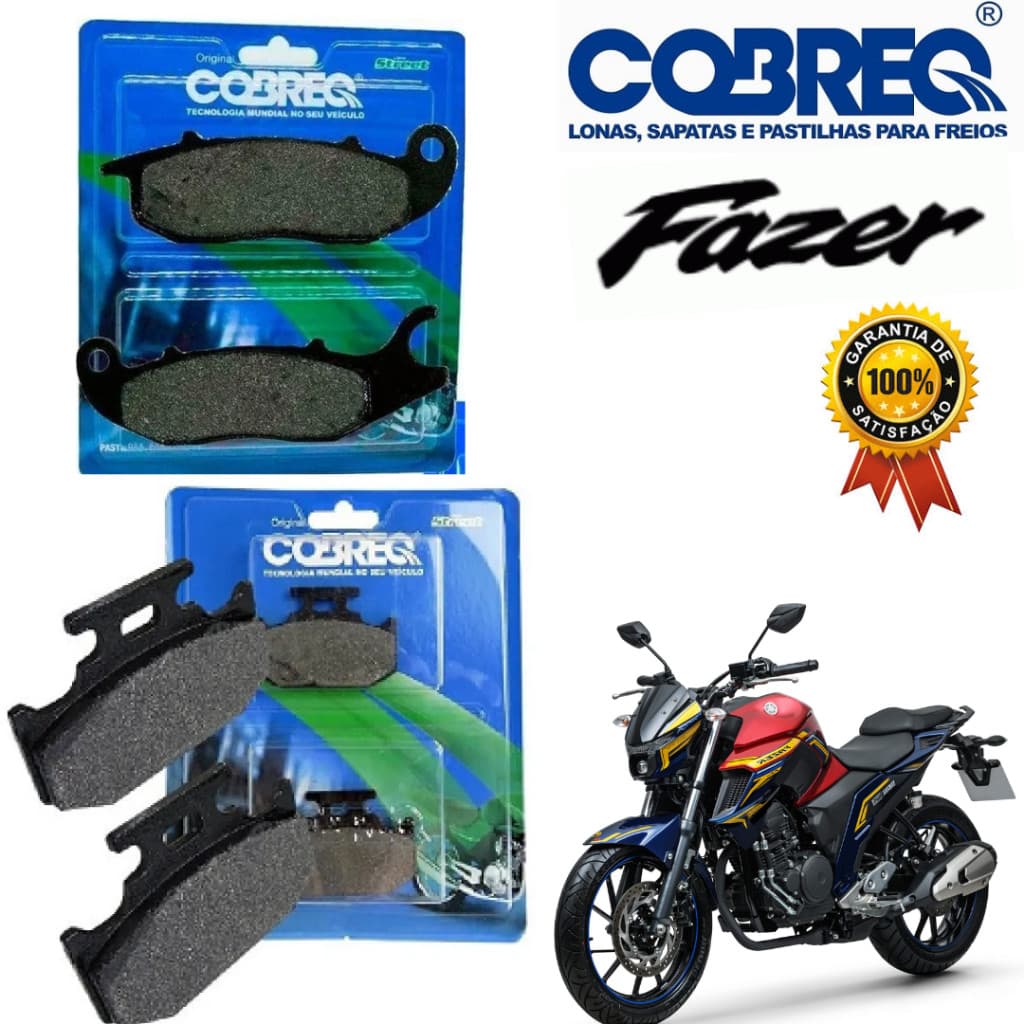 Pastilha de Freio Fazer 250 - Traseira Dianteira Original Cobreq