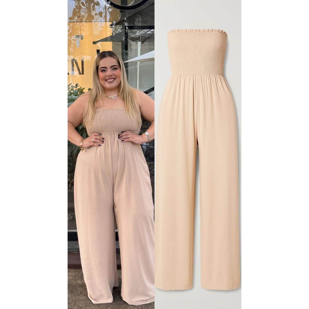 Macacão Longo Feminino Plus Size Largo com Ótimo Caimento Vestindo até o Tamanho 60