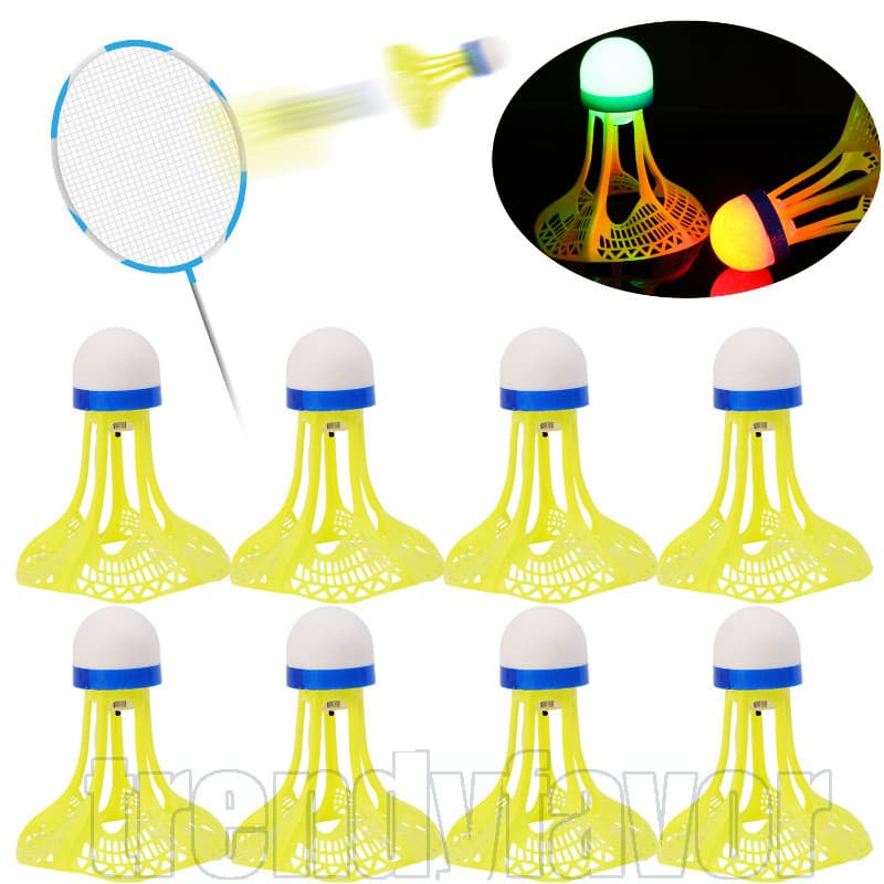 3 Unidades De Badminton Iluminado Por LED-Peteca-Luminoso De Espuma Elástica-Acessórios De Treinamento Para Crianças Adu