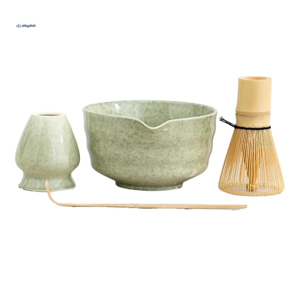 Conjunto Matcha , De Chá Japonês Inclui Tigela Com Bico , Suporte De Bambu E Colher