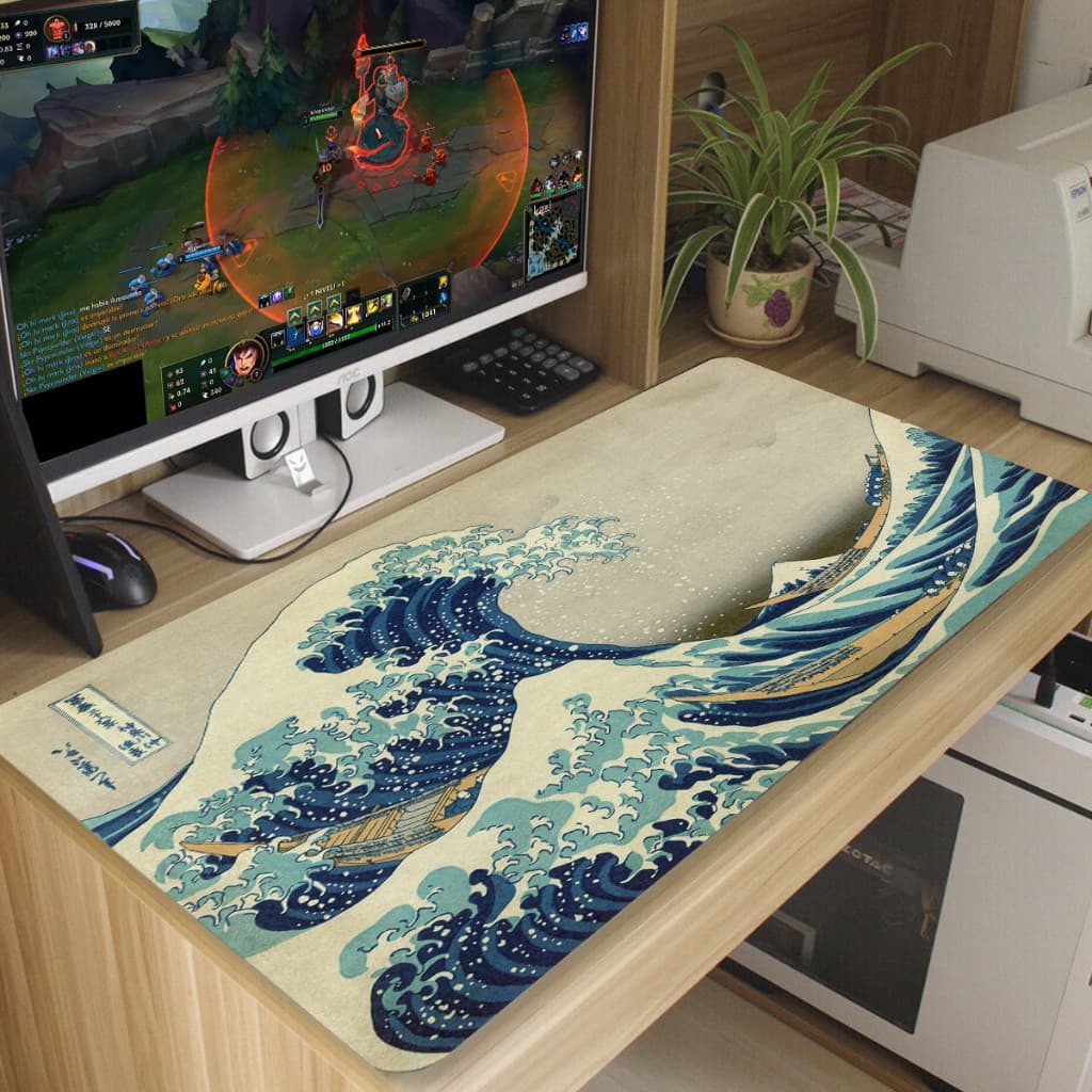 Mouse Pad Wave Antiderrapante Diversas Estampas 70x35 cm
