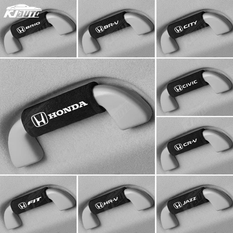 Honda Camurça Maçaneta Do Teto Carro Capa Protetora Da Porta Acessórios De Decoração De Couro Para Civic Jazz Fit Accord