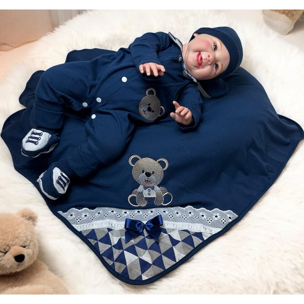 Saída Maternidade 7 Peças Para Bebê Modelo 2 em 1