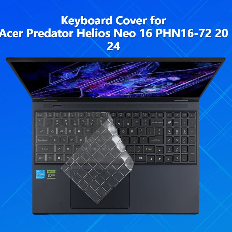 Capa De Teclado TPU Transparente Para Acer Predator Helios Neo 16 PHN16-72 2024 Película Protetora De Computador Contra 
