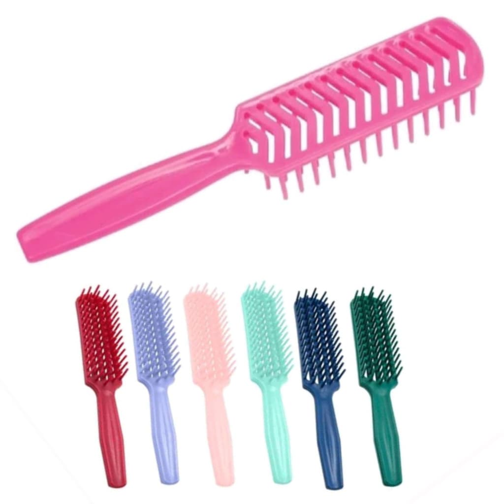 Kit 3 Escova Pente Jacaré Diversas Cores Promoção