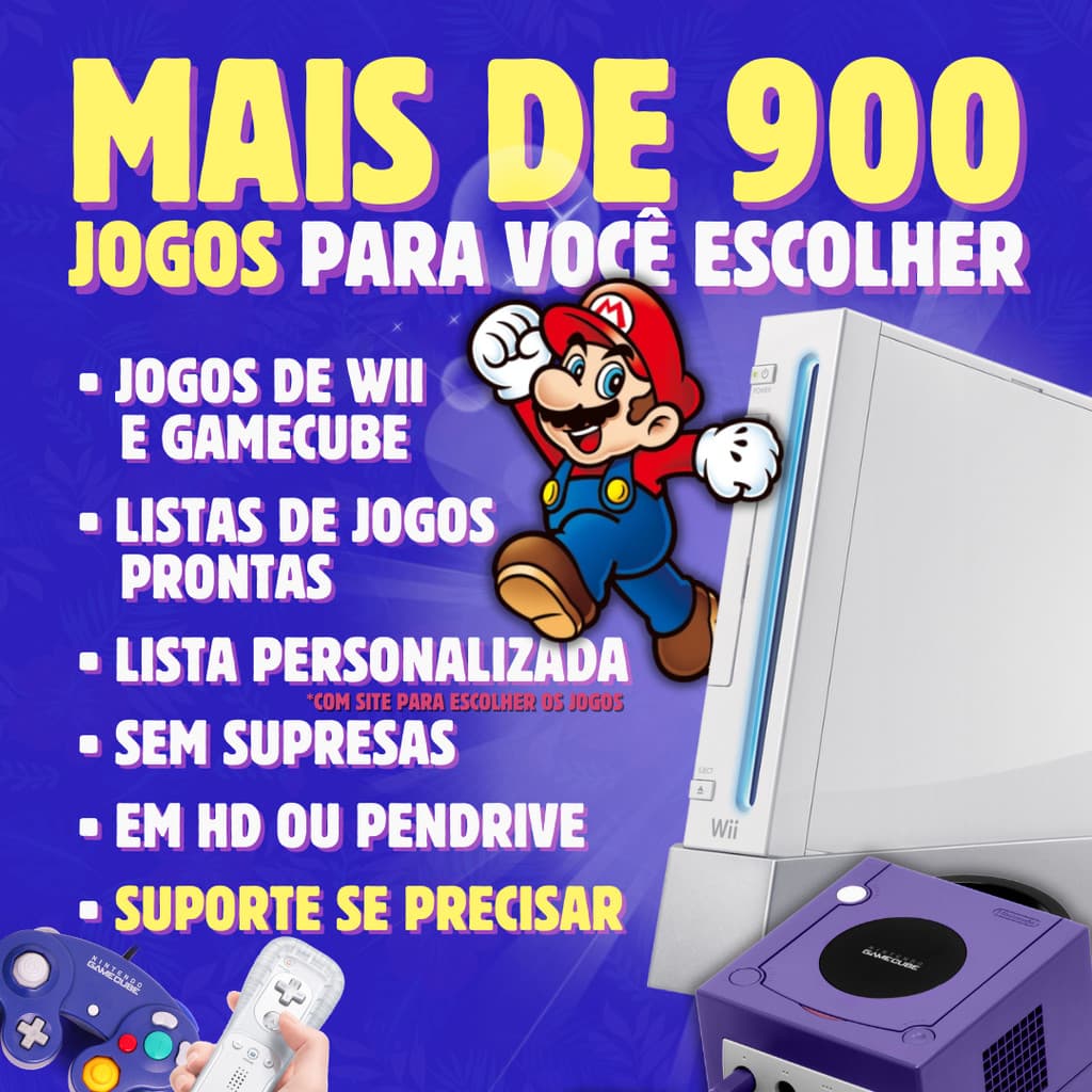 + de 900 Jogos Wii e Gamecube para Nintendo Wii