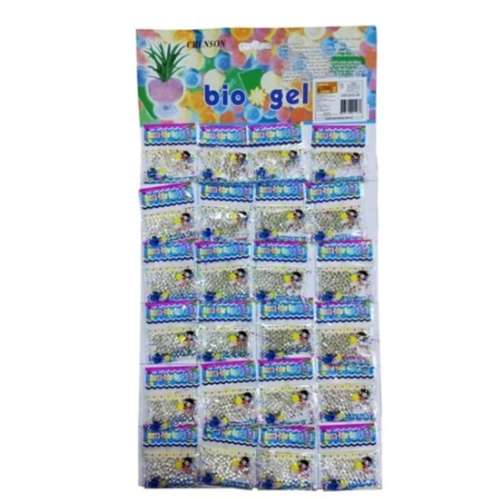 Bolinha Bio Gel Cresce Na Água Cartela 24 Pacote Transparente