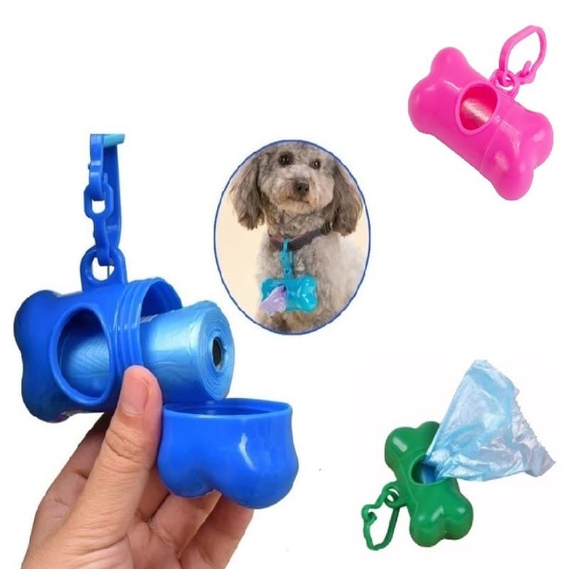 Pet Suporte Cata Caca Com Refil Saco Lixo Coco Cães Gato - Várias Cores