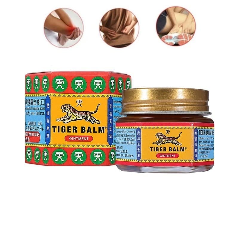 Pomada Red Tiger Balm , Essencial Para Alívio Da Dor Muscular , Dores De Cabeça 19g