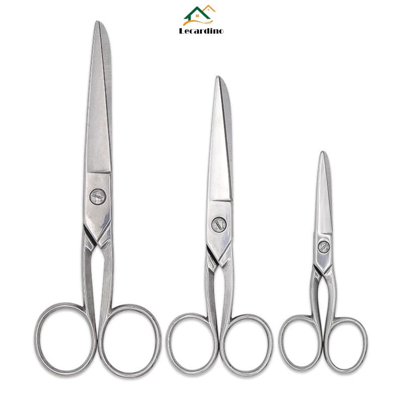 Conjunto de 3 peças de tesoura de cabeça redonda multiúso de costura de 4/6/8 polegadas