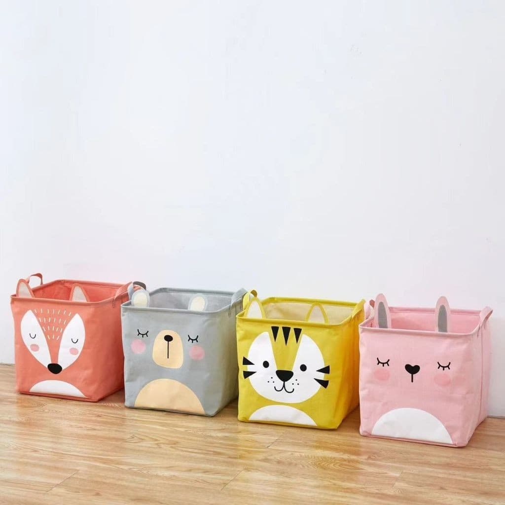 Cesto Dobrável Quardrado Organizador Multiuso Animal-Bazar inter