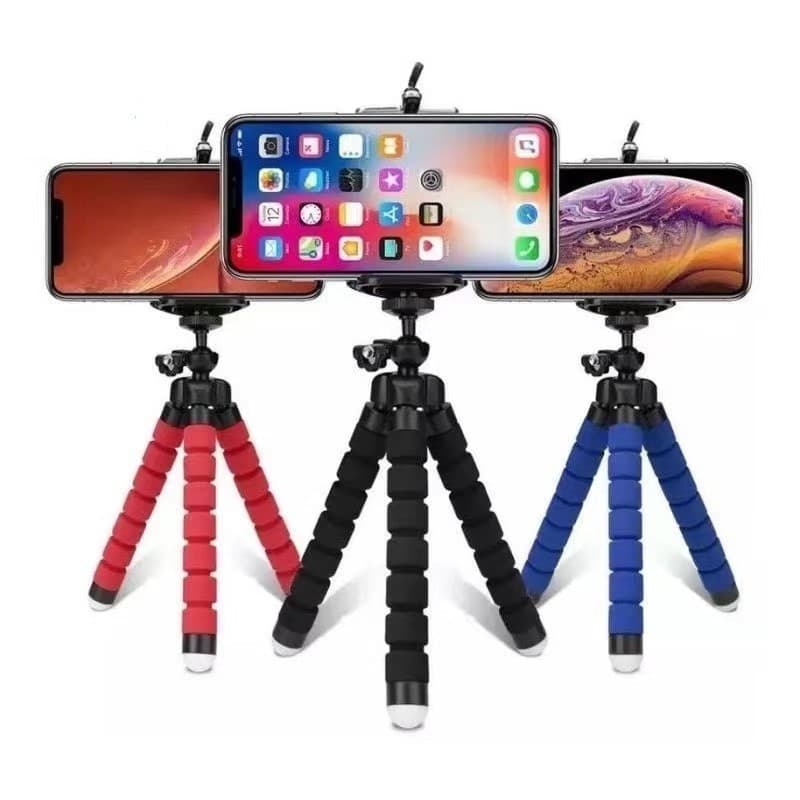 Mini Suporte tripé De Mesa Escalavel Para Celular Gira 360º