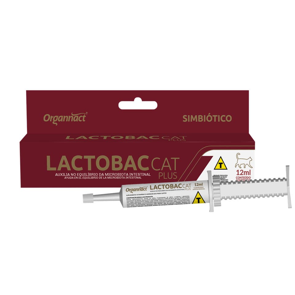 Lactobac Cat Plus Simbiotico Probiotico Prebiotico 12ml