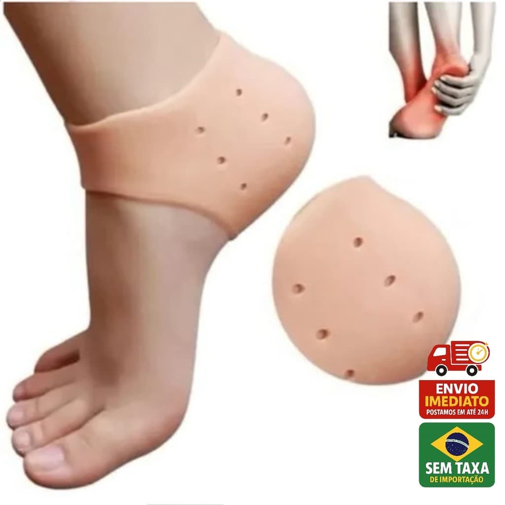 Par De Protetor para Calcanhar contra Dor Cuidado com os Pés Ressecados Rachados Bolha 1 a 5 Pares