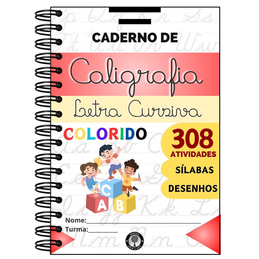 Apostila Alfabetização Infantil Caderno de Caligrafia