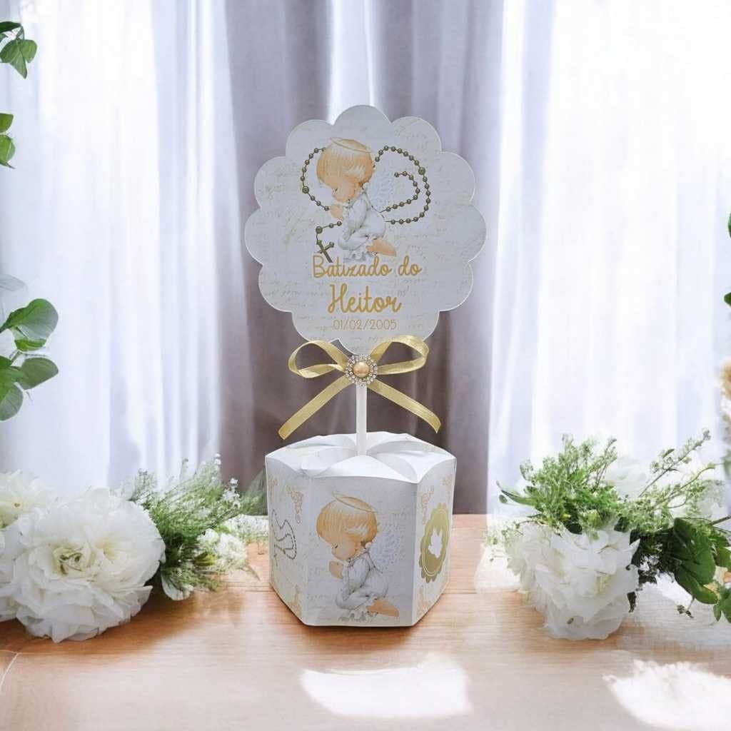 10 Unidades Centro de mesa Festa Batizado infantil