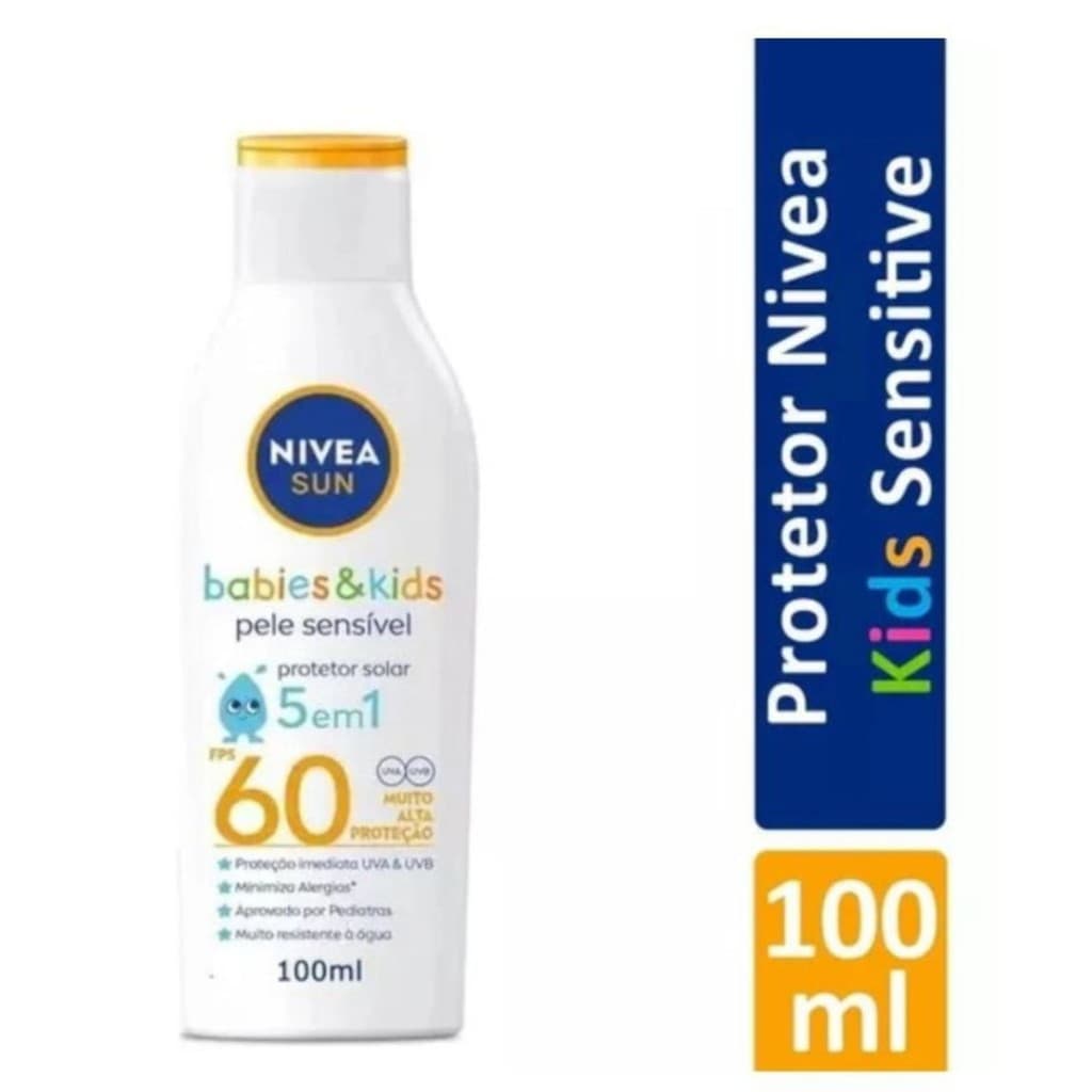 Protetor Solar Nivea Sun Babies & Kids Sensitive Fps 60 100ml