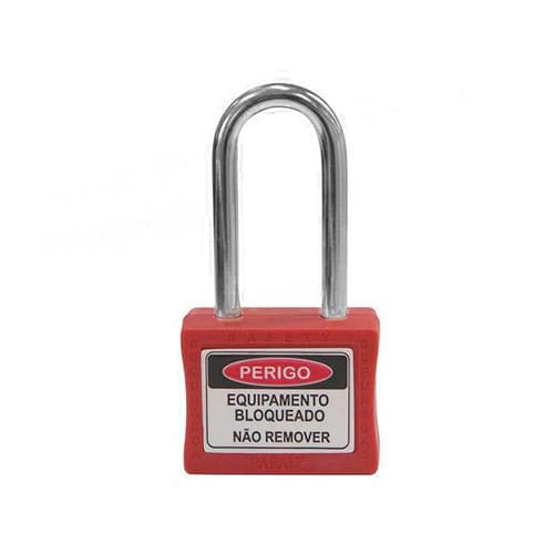 CADEADO VERMELHO BLOQUEIO 34MM HASTE LONGA ACO 50MM 51022764 CXVM PADO