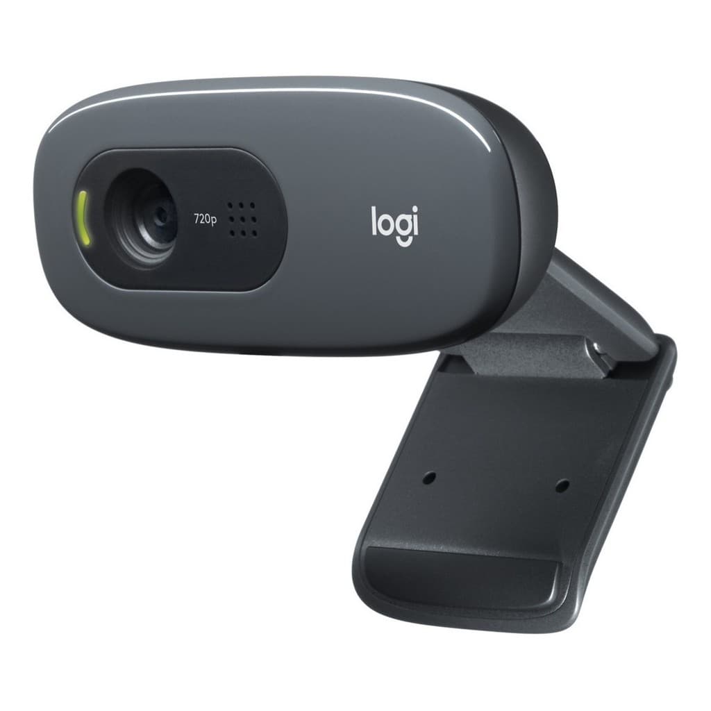 Webcam Logitech C270 HD, 720p, Microfone Integrado, USB 2.0 com 3MP - Cinza/Preta