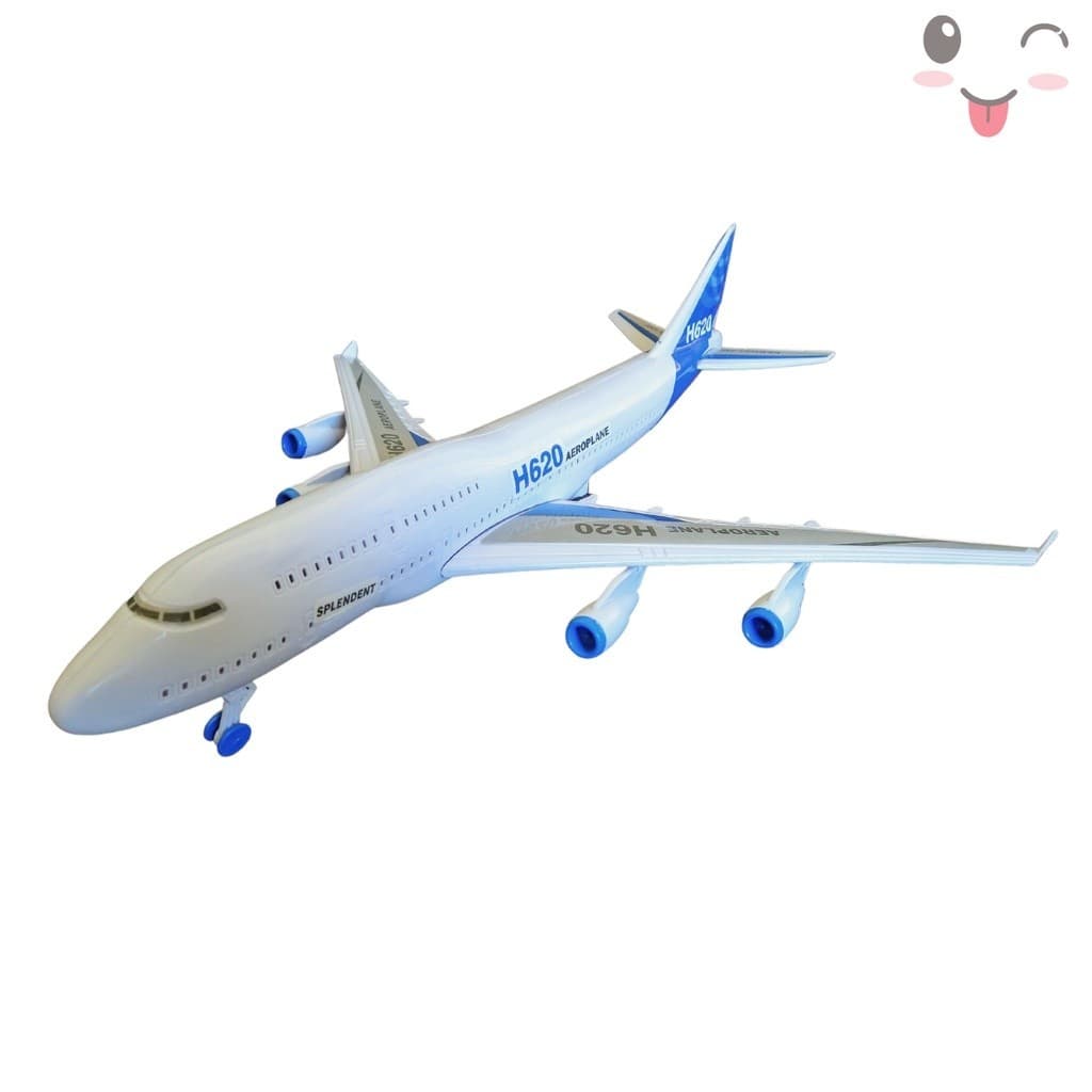 Avião de Brinquedo Grande Fricção Com Luz e Som Diversão Garantida