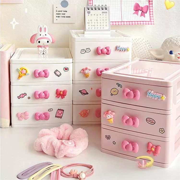 Organizador de Mesa Fofo Porta Treco Caneta Maquiagem Gaveta Escritório Multiuso