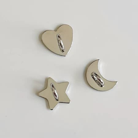 2.5cm Coração Estrela Metal Telefone Charme Titular Caso Do Móvel Anel De Dedo Suporte Gancho Fivela DIY Acessórios Supr