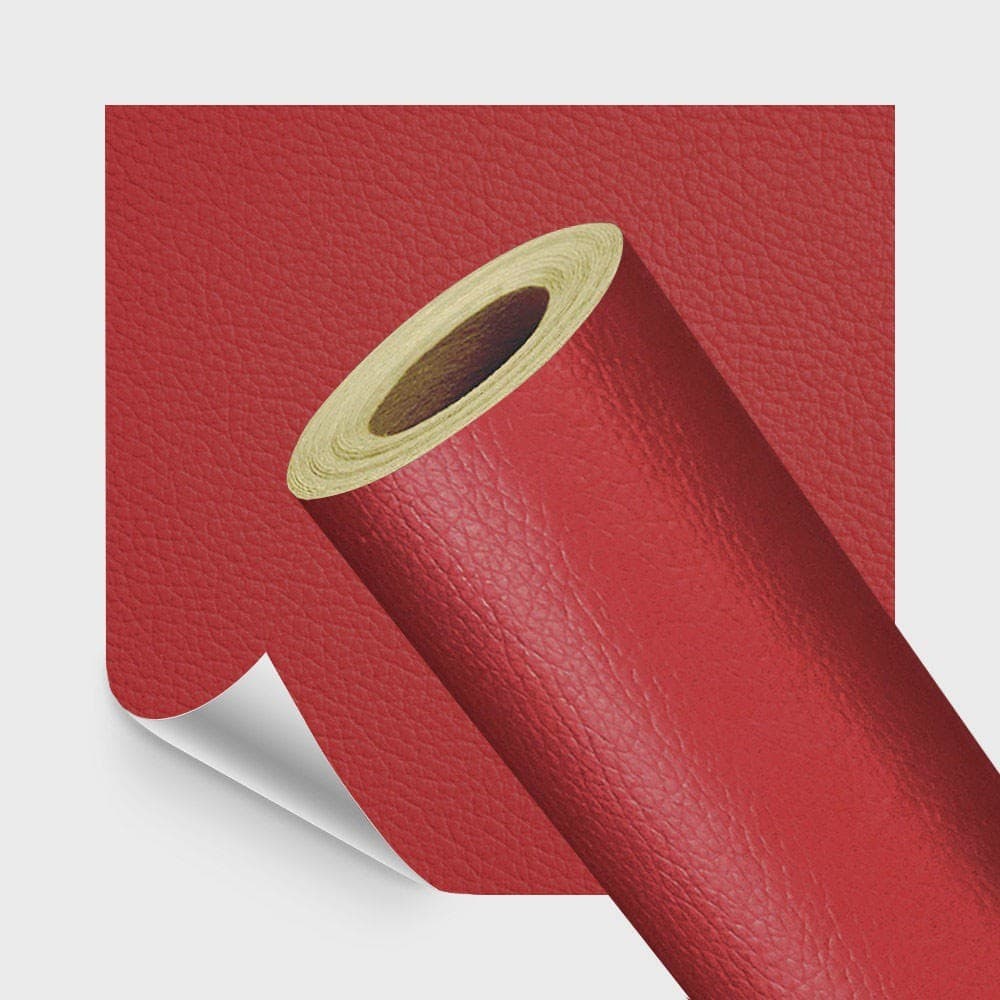 Revestimento ou Reparo Adesivo para Couro Sintético Vermelho 50x137cm