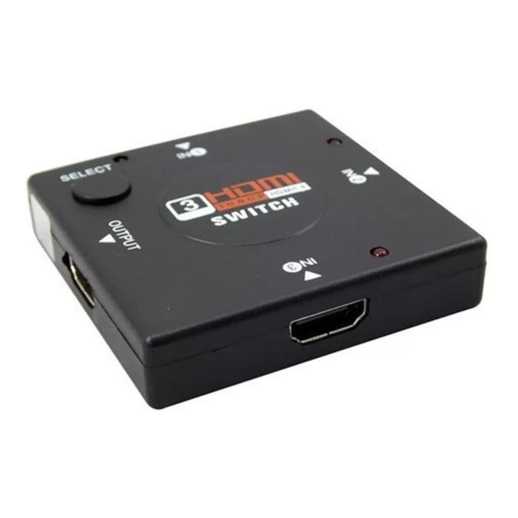 Adaptador Switch 3x1 Divisor 3 Portas Compatível com HDMI Para Tv Not Galax
