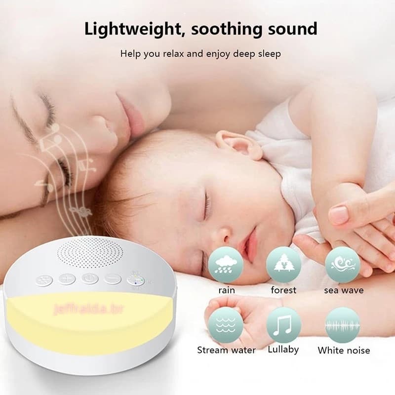 Máquina de ruído branco para crianças, Sleep Sound Player, temporizador de luz noturna, desligamento