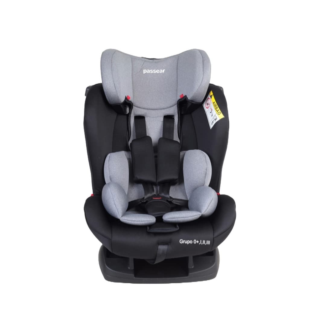 Cadeira Infantil P/ Carro Vita 0-36kg Preta e Cinza -Passear