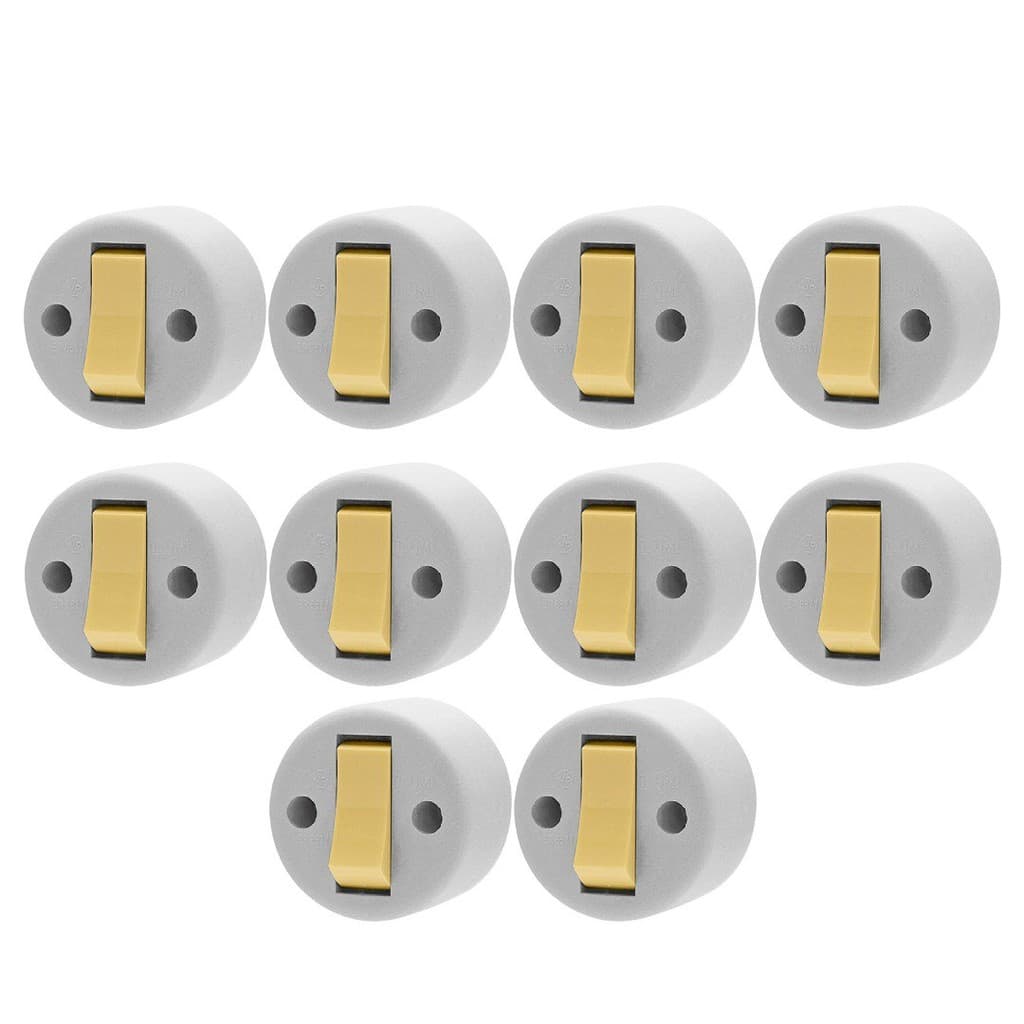 Kit 10 Interruptores Sobrepor 1S 10A - Ilumi