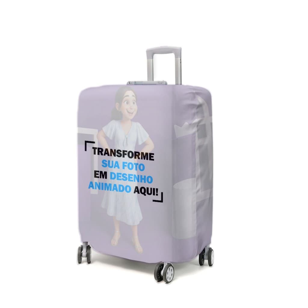 Capa Para Mala De Bordo 35x55cm Personalizado Com Foto Em IA