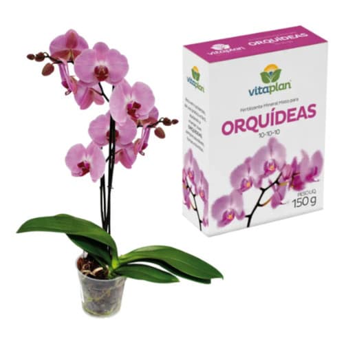 Fertilizante Adubo Substrato Mineral Orquideas Vitaplan 150g Flores Lindas e Saudaveis