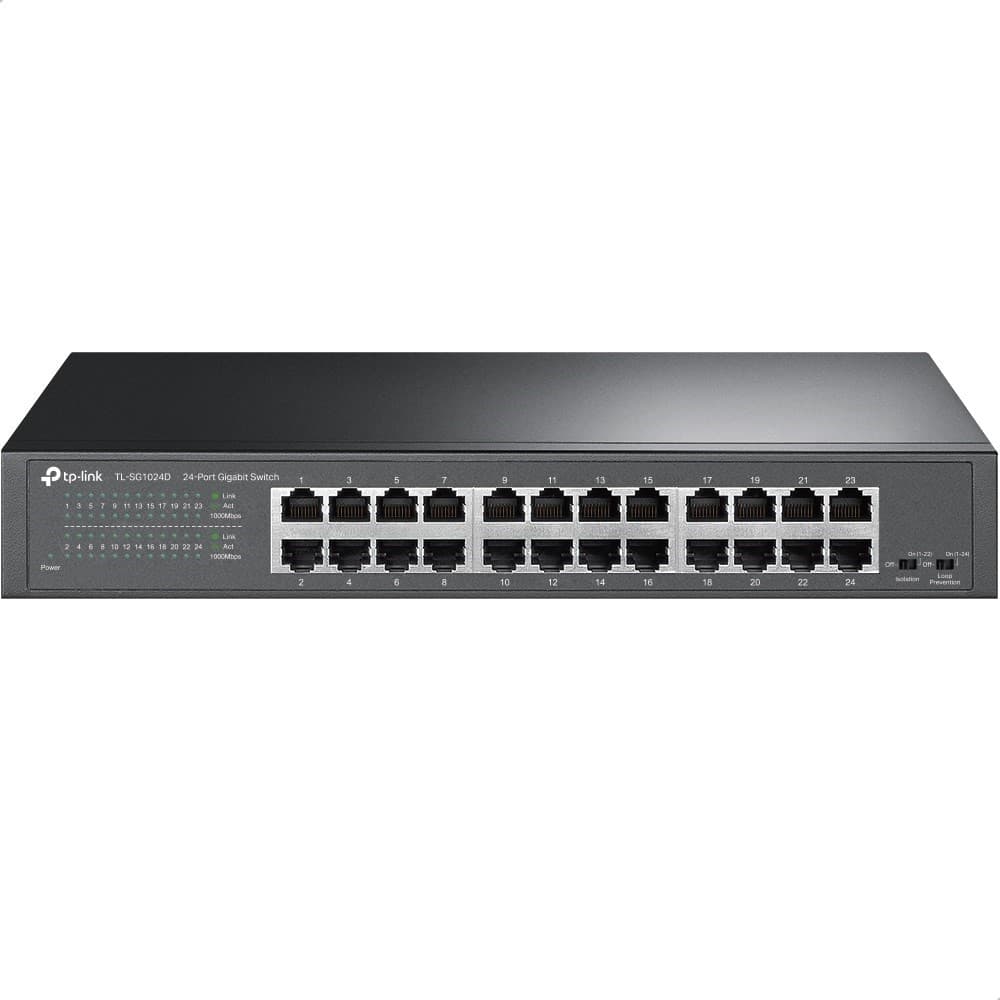 Switch Gigabit de Mesa 24 Portas TL-SG1024D Tp-Link Bivolt
