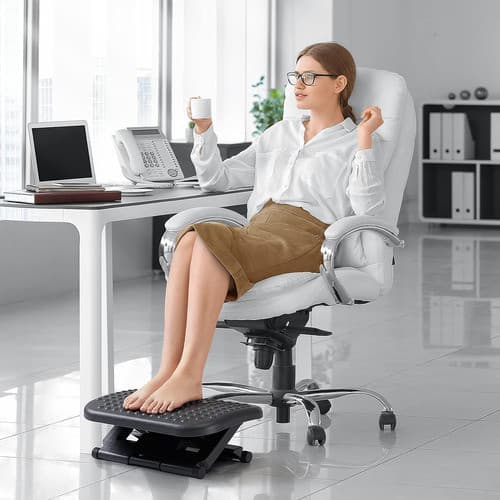 Suporte Ergonômico De Apoio Para Pés 3 Níveis Ajustável