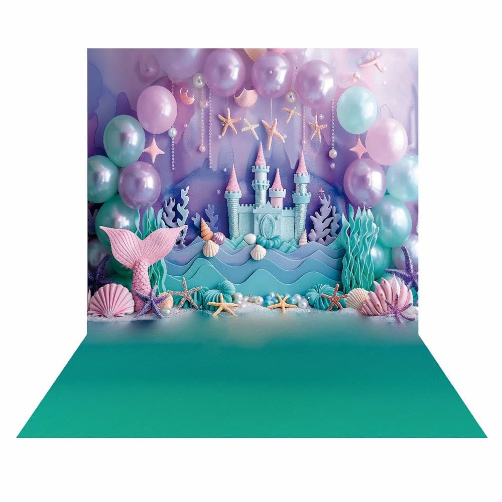 Fundo Fotográfico Cenário Sereia Castelo Tecido 2,20m x 1,50m F1004