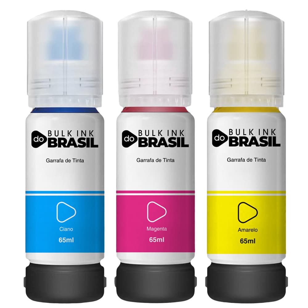 3 Refil Tintas Compatível L3110 L3150 L3210 L3250 C Y M 03 cores, Ciano, Magenta e Amarelo